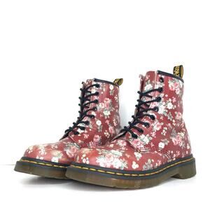 Dr Martens Vintage Rose Burgundy Lace Up Ankle Boots Women’s 6 Shoes